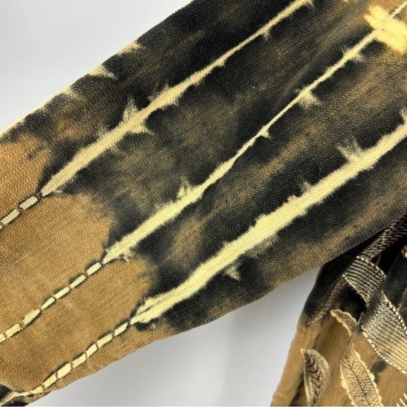 Vintage Conrad C Western Aztec Cotton Embroidered Jacket Size 12 Black Brown - Picture 7 of 13